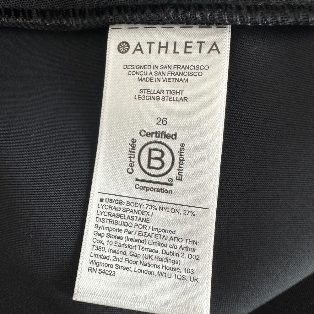 Athleta Stellar Tight Pant Pocket Plus Size Black Plus Size Athleisure US 26 NWT - Picture 15 of 16